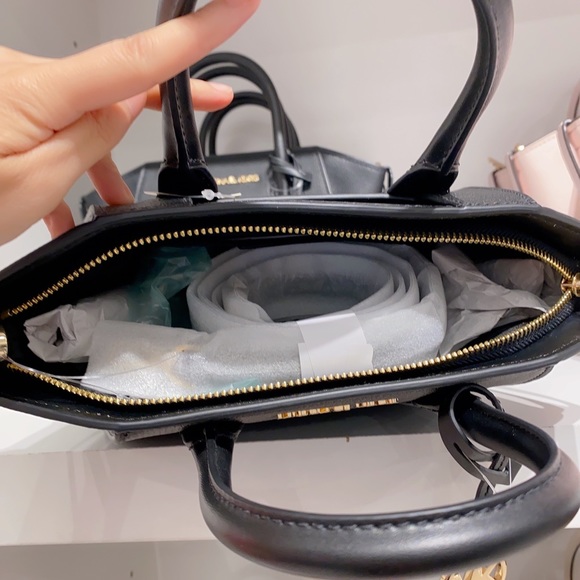 Michael Kors Avril Small Top-Zip Satchel in black - Picture 3 of 6